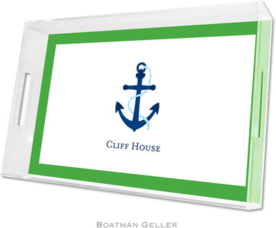 Boatman Geller Lucite Trays - Anchor (Large)