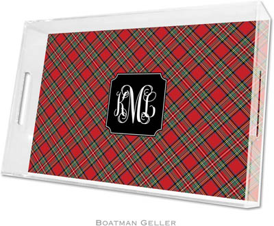 Boatman Geller Lucite Trays - Plaid Red (Large - Pre-Set) Boatman Geller Lucite Trays - Plaid Red (Large - Pre-Set)
