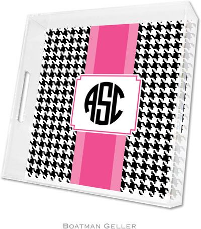 Boatman Geller Lucite Trays - Alex Houndstooth Black (Square) Boatman Geller Lucite Trays - Alex Houndstooth Black (Square)