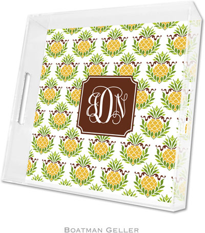 Boatman Geller Lucite Trays - Pineapple Repeat (Square - Pre-Set) Boatman Geller Lucite Trays - Pineapple Repeat (Square - Pre-Set)