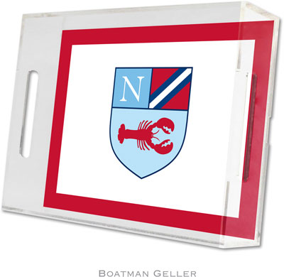 Boatman Geller Lucite Trays - Crest Lobster (Small)