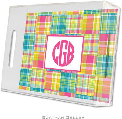 Boatman Geller Lucite Trays - Madras Patch Bright (Small - Panel) Boatman Geller Lucite Trays - Madras Patch Bright (Small - Panel)