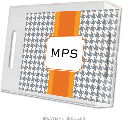 Boatman Geller Lucite Trays - Alex Houndstooth Gray (Small) Boatman Geller Lucite Trays - Alex Houndstooth Gray (Small)