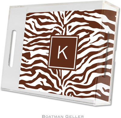 Boatman Geller Lucite Trays - Zebra Brown (Small - Pre-Set) Boatman Geller Lucite Trays - Zebra Brown (Small - Pre-Set)