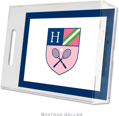 Boatman Geller Lucite Trays - Crest Tennis (Small) Boatman Geller Lucite Trays - Crest Tennis (Small)