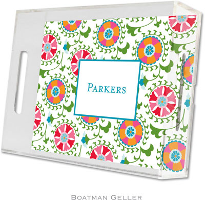 Boatman Geller Lucite Trays - Suzani (Small - Panel) Boatman Geller Lucite Trays - Suzani (Small - Panel)