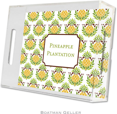Boatman Geller Lucite Trays - Pineapple Repeat (Small - Panel) Boatman Geller Lucite Trays - Pineapple Repeat (Small - Panel)