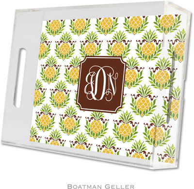 Boatman Geller Lucite Trays - Pineapple Repeat (Small - Pre-Set) Boatman Geller Lucite Trays - Pineapple Repeat (Small - Pre-Set)