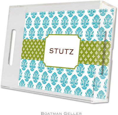 Boatman Geller Lucite Trays - Beti Teal (Small) Boatman Geller Lucite Trays - Beti Teal (Small)