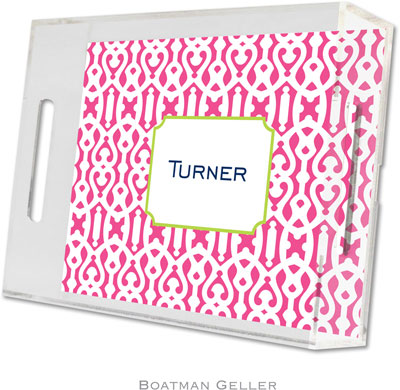 Boatman Geller Lucite Trays - Cameron Raspberry (Small - Panel) Boatman Geller Lucite Trays - Cameron Raspberry (Small - Panel)