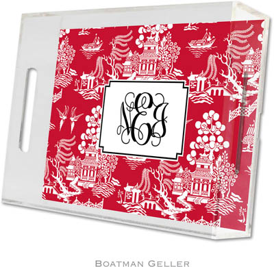 Boatman Geller Lucite Trays - Chinoiserie Red (Small - Panel) Boatman Geller Lucite Trays - Chinoiserie Red (Small - Panel)