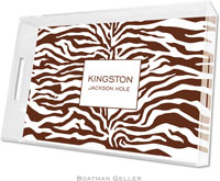 Boatman Geller Lucite Trays - Zebra Brown (Large - Panel)