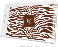 Boatman Geller Lucite Trays - Zebra Brown (Large - Pre-Set)