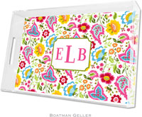 Boatman Geller Lucite Trays - Bright Floral (Large - Panel)