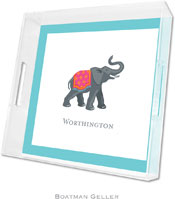 Boatman Geller Lucite Trays - Elephant (Square)