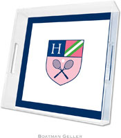 Boatman Geller Lucite Trays - Crest Tennis (Square)