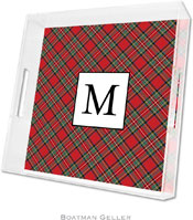 Boatman Geller Lucite Trays - Plaid Red (Square - Panel)