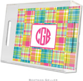 Boatman Geller Lucite Trays - Madras Patch Bright (Small - Panel)
