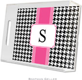 Boatman Geller Lucite Trays - Alex Houndstooth Black (Small)