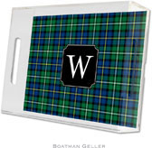 Boatman Geller Lucite Trays - Black Watch Plaid (Small - Pre-Set)