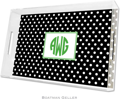 Boatman Geller - Create-Your-Own Personalized Lucite Trays (Polka Dot - Large)