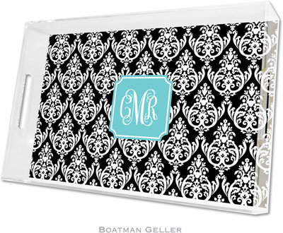 Boatman Geller - Create-Your-Own Personalized Lucite Trays (Madison Damask - Large)