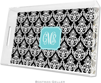 Boatman Geller - Create-Your-Own Personalized Lucite Trays (Madison Damask - Large) Boatman Geller - Create-Your-Own Personalized Lucite Trays (Madison Damask - Large)