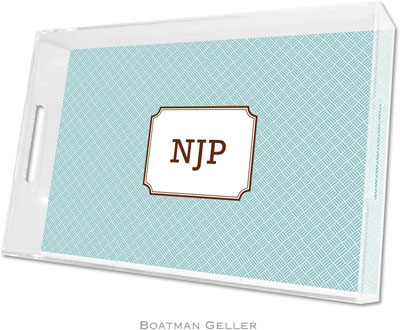 Boatman Geller - Create-Your-Own Personalized Lucite Trays (Basketweave - Large) Boatman Geller - Create-Your-Own Personalized Lucite Trays (Basketweave - Large)