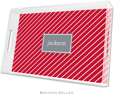 Boatman Geller - Create-Your-Own Personalized Lucite Trays (Kent Stripe - Large)