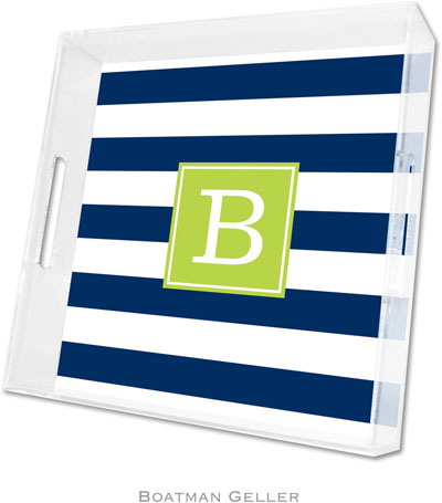 Boatman Geller - Create-Your-Own Personalized Lucite Trays (Awning Stripe - Square) Boatman Geller - Create-Your-Own Personalized Lucite Trays (Awning Stripe - Square)