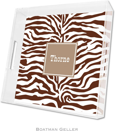 Boatman Geller - Create-Your-Own Personalized Lucite Trays (Zebra - Square) Boatman Geller - Create-Your-Own Personalized Lucite Trays (Zebra - Square)