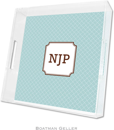 Boatman Geller - Create-Your-Own Personalized Lucite Trays (Basketweave - Square) Boatman Geller - Create-Your-Own Personalized Lucite Trays (Basketweave - Square)