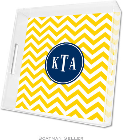 Boatman Geller - Create-Your-Own Personalized Lucite Trays (Chevron - Square) Boatman Geller - Create-Your-Own Personalized Lucite Trays (Chevron - Square)