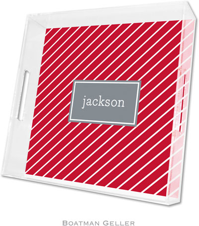Boatman Geller - Create-Your-Own Personalized Lucite Trays (Kent Stripe - Square) Boatman Geller - Create-Your-Own Personalized Lucite Trays (Kent Stripe - Square)