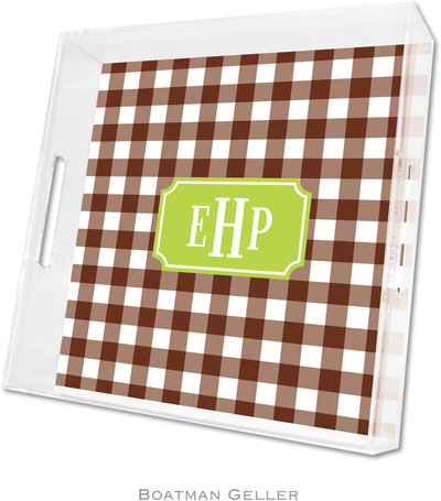 Boatman Geller - Create-Your-Own Personalized Lucite Trays (Classic Check - Square) Boatman Geller - Create-Your-Own Personalized Lucite Trays (Classic Check - Square)