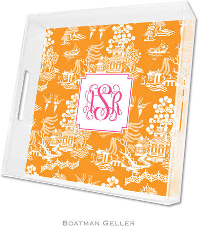Boatman Geller - Create-Your-Own Personalized Lucite Trays (Chinoiserie - Square) Boatman Geller - Create-Your-Own Personalized Lucite Trays (Chinoiserie - Square)