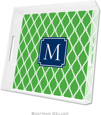Boatman Geller - Create-Your-Own Personalized Lucite Trays (Bamboo - Square) Boatman Geller - Create-Your-Own Personalized Lucite Trays (Bamboo - Square)