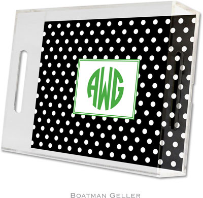 Boatman Geller - Create-Your-Own Personalized Lucite Trays (Polka Dot - Small) Boatman Geller - Create-Your-Own Personalized Lucite Trays (Polka Dot - Small)