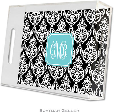 Boatman Geller - Create-Your-Own Personalized Lucite Trays (Madison Damask - Small)