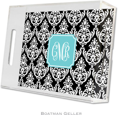 Boatman Geller - Create-Your-Own Personalized Lucite Trays (Madison Damask - Small) Boatman Geller - Create-Your-Own Personalized Lucite Trays (Madison Damask - Small)