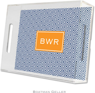 Boatman Geller - Create-Your-Own Personalized Lucite Trays (Greek Key - Small) Boatman Geller - Create-Your-Own Personalized Lucite Trays (Greek Key - Small)