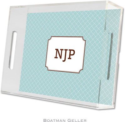 Boatman Geller - Create-Your-Own Personalized Lucite Trays (Basketweave - Small) Boatman Geller - Create-Your-Own Personalized Lucite Trays (Basketweave - Small)