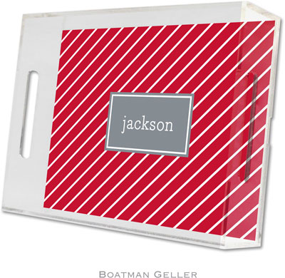 Boatman Geller - Create-Your-Own Personalized Lucite Trays (Kent Stripe - Small)