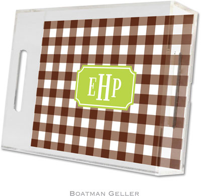 Boatman Geller - Create-Your-Own Personalized Lucite Trays (Classic Check - Small)