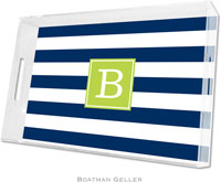 Boatman Geller - Create-Your-Own Personalized Lucite Trays (Awning Stripe - Large)