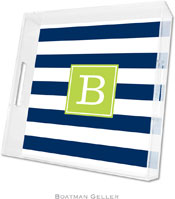 Boatman Geller - Create-Your-Own Personalized Lucite Trays (Awning Stripe - Square)