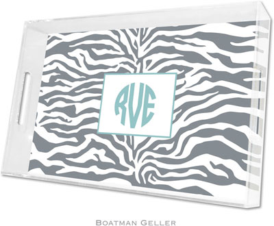 Boatman Geller - Create-Your-Own Personalized Lucite Trays (Zebra Gray - Large)