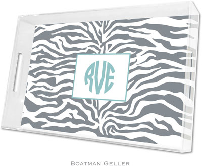Boatman Geller - Create-Your-Own Personalized Lucite Trays (Zebra Gray - Large) Boatman Geller - Create-Your-Own Personalized Lucite Trays (Zebra Gray - Large)