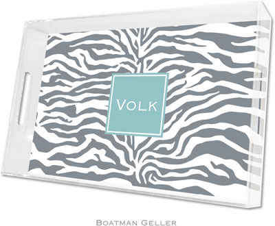 Boatman Geller - Create-Your-Own Personalized Lucite Trays (Zebra Gray Preset - Large) Boatman Geller - Create-Your-Own Personalized Lucite Trays (Zebra Gray Preset - Large)