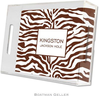 Boatman Geller - Create-Your-Own Personalized Lucite Trays (Zebra Chocolate - Small) Boatman Geller - Create-Your-Own Personalized Lucite Trays (Zebra Chocolate - Small)